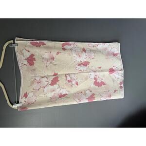 Floral Print Beige and Pink Scarf